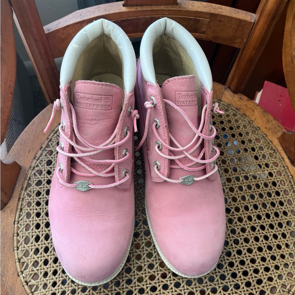 Pink Timberland Boots Size 11